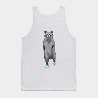 Racoon at Ice skating with Ice skates Tank Top